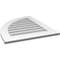 Ekena Millwork Quarter Round Top Left Surface Mount PVC Gable Vent w/ 3-1/2"W x 1"P Standard Frame, 24"W x 30"H GVPQL24X3001SN - alternate 4